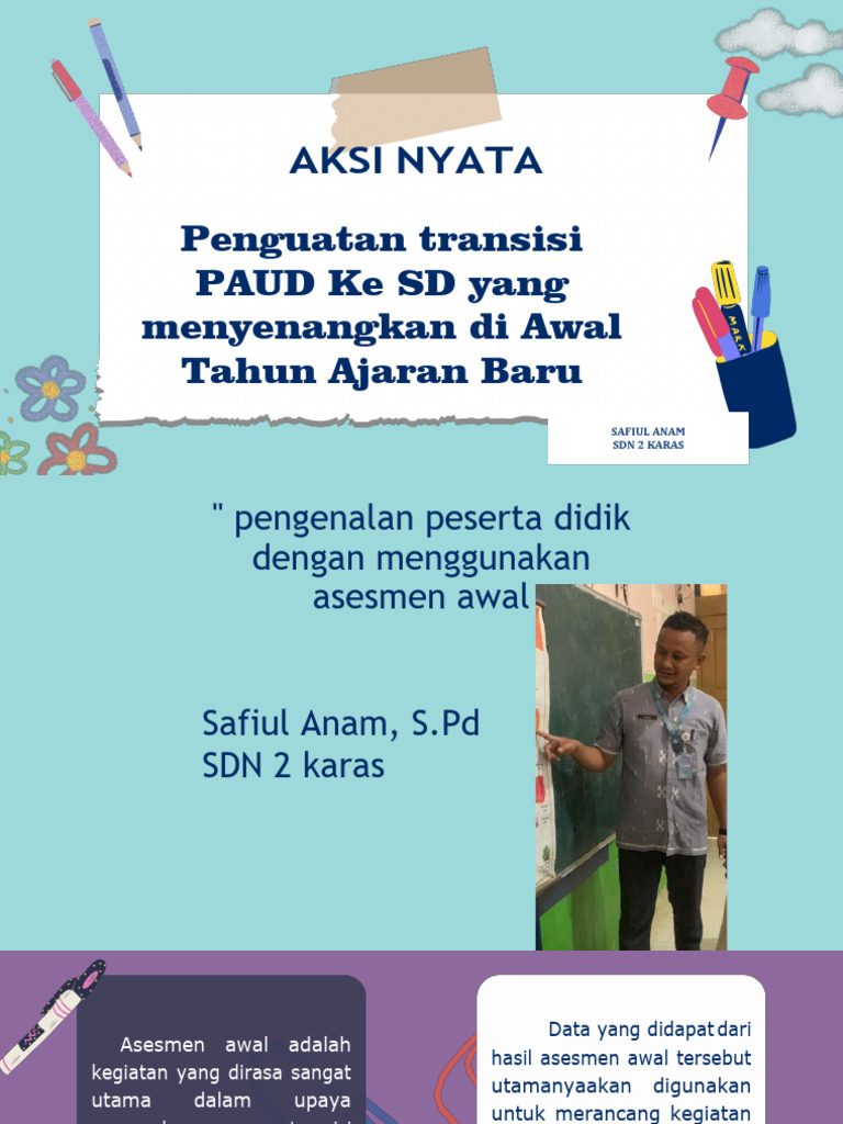 Penguatan Transisi PAUD Ke SD Yang Menyenangkan Di Awal Tahun Ajaran ...