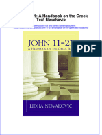 John 11 21 A Handbook On The Greek Text Novakovic Online Ebook Texxtbook Full Chapter PDF