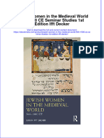 Jewish Women in The Medieval World 500 1500 Ce Seminar Studies 1St Edition Ifft Decker Online Ebook Texxtbook Full Chapter PDF