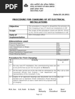 Procedure for First Charging Oh HT Installation