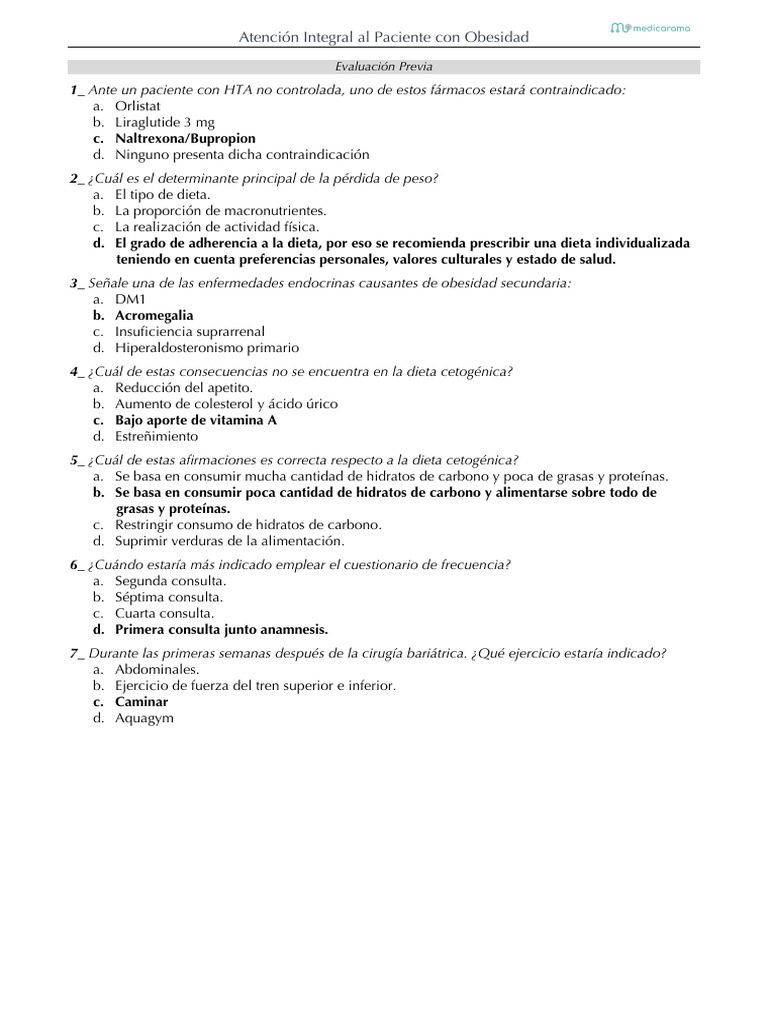 Atenci n Integral Al Paciente Con Obesida Medicarama Curso PDF