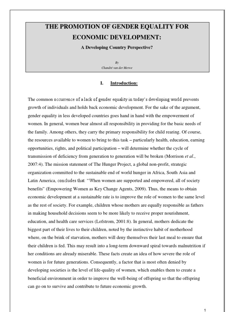 Gender Equality's Impact on Economic Growth | PDF | Gender Inequality ...