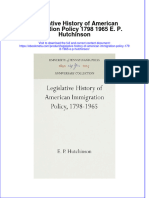 Legislative History of American Immigration Policy 1798 1965 E P Hutchinson Online Ebook Texxtbook Full Chapter PDF