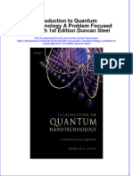 Ebook Introduction To Quantum Nanotechnology A Problem Focused Approach 1St Edition Duncan Steel Online PDF All Chapter