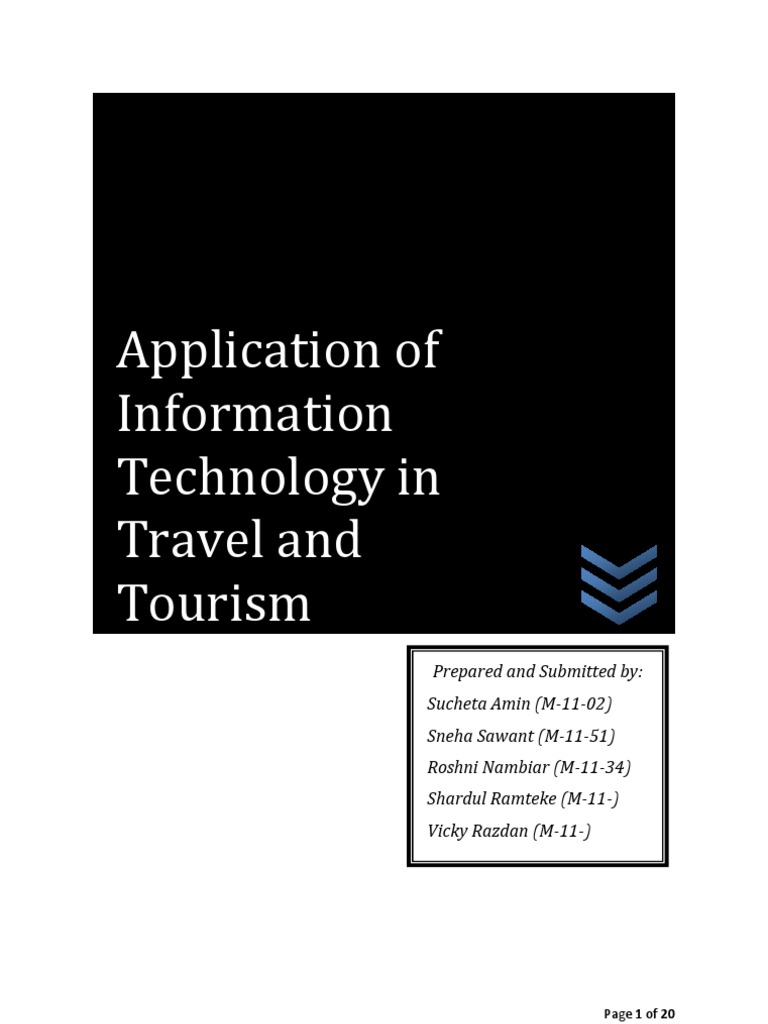 Application Of Information Technology In Travel And Tourism Download