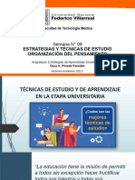 CLASE 9 - ESTRATEGIAS Y TÉCNICAS DE ESTUDIO - ORGANIZACIÓN DEL PENSAMIENTO OK