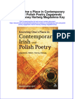 Download Knowing One S Place In Contemporary Irish And Polish Poetry Zagajewski Mahon Heaney Hartwig Magdalena Kay online ebook  texxtbook full chapter pdf 