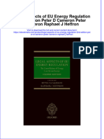 Ebook Legal Aspects of Eu Energy Regulation 2Nd Edition Peter D Cameron Peter Cameron Raphael J Heffron Online PDF All Chapter