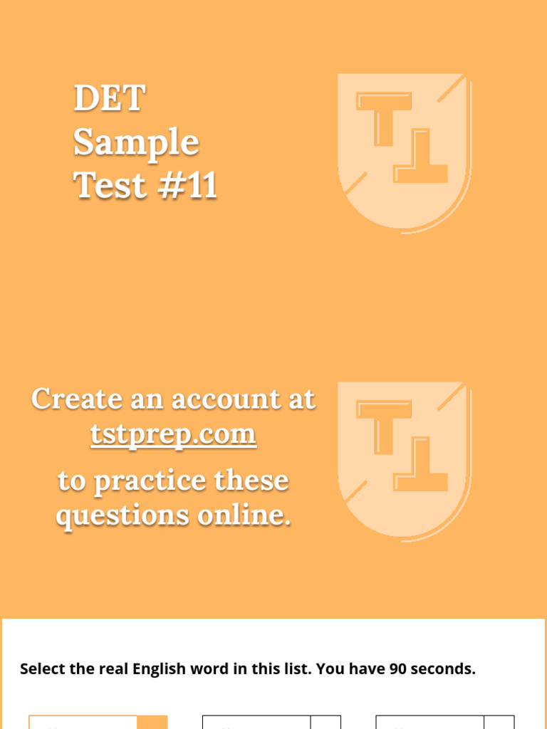 004 11 YT DET Sample Test | PDF