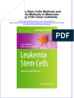 Ebook Leukemia Stem Cells Methods and Protocols Methods in Molecular Biology 2185 Cesar Cobaleda Online PDF All Chapter