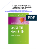 Ebook Leukemia Stem Cells Methods and Protocols 1St Edition Cesar Cobaleda Isidro Sanchez Garcia Online PDF All Chapter