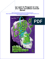 Land of Lisp Learn To Program in Lisp One Game at A Time 1St Edition Conrad Barski Online Ebook Texxtbook Full Chapter PDF