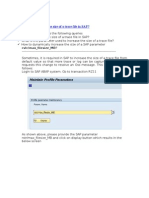 How To Increase The Size of A Trace File in SAP?: Rstr/max - Filesize - MB?