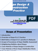 Slope Design & Construction Practice