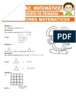 Actividades de Operadores Matematicos para Quinto de Primaria