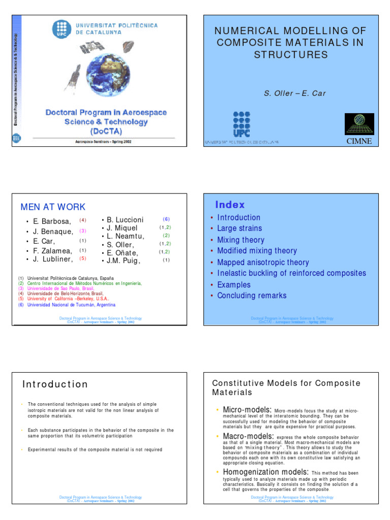 Numerical Modeling of Composite Materials | PDF | Composite Material ...