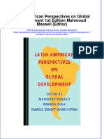 Latin American Perspectives On Global Development 1St Edition Mahmoud Masaeli Editor Online Ebook Texxtbook Full Chapter PDF