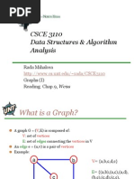 CSCE 3110 Data Structures & Algorithm Analysis: Rada Mihalcea Graphs (I) Reading: Chap.9, Weiss