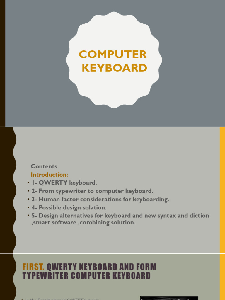 Evolution and Design of Computer Keyboards | PDF
