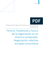 Tema 8. Tendencias y futuro de la negociación en un entorno comparado. NC europea comunitaria.