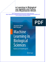 Download ebook Machine Learning In Biological Sciences Updates And Future Prospects Shyamasree Ghosh online pdf all chapter docx epub 