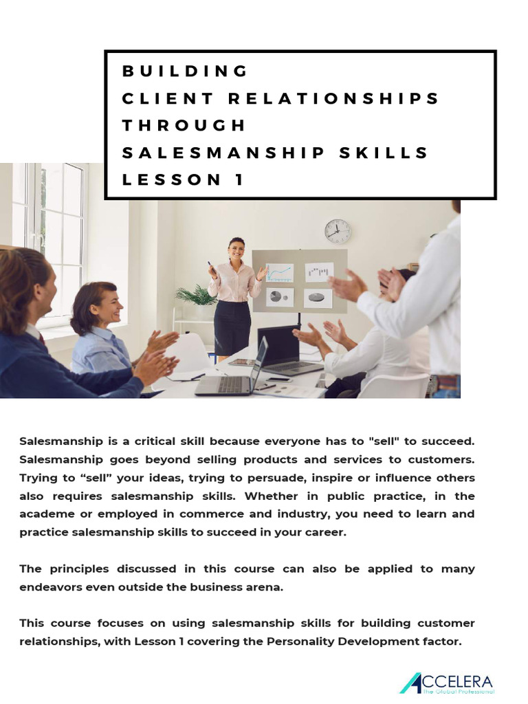 Mastering Salesmanship Skills for Success | PDF | Sales | Clothing