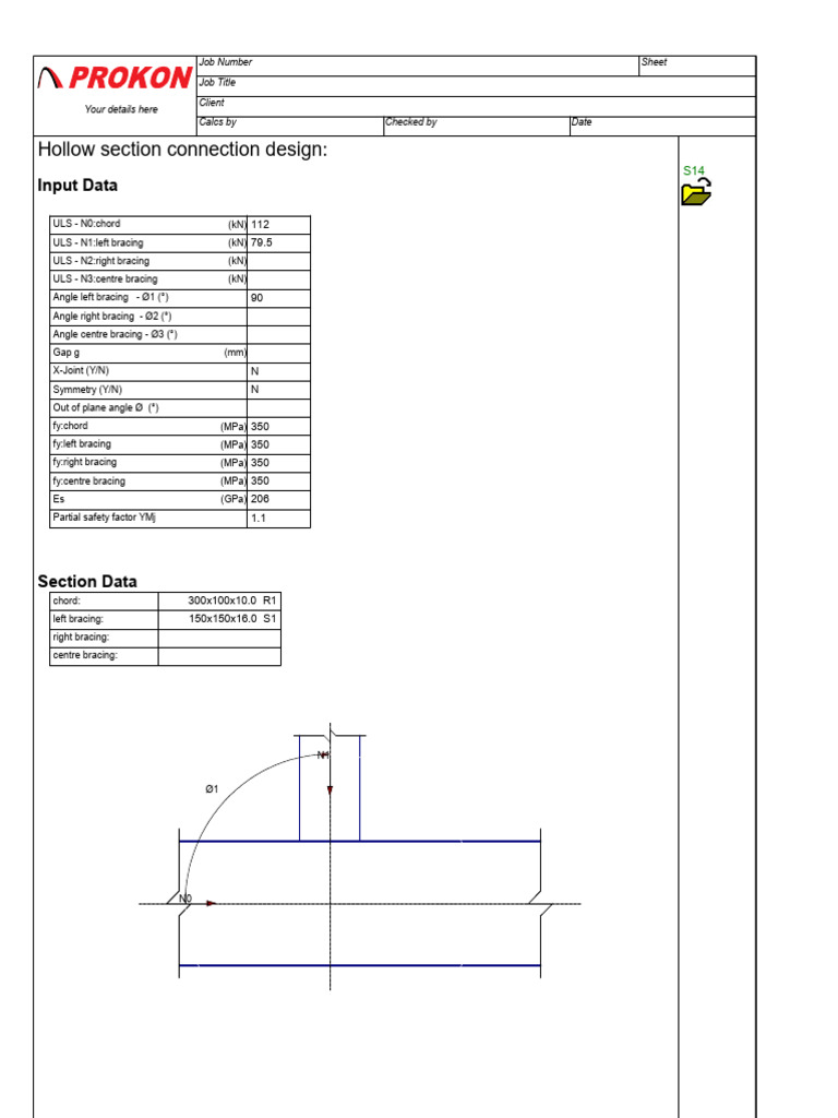 Hollow Section Connection Design Analysis | PDF