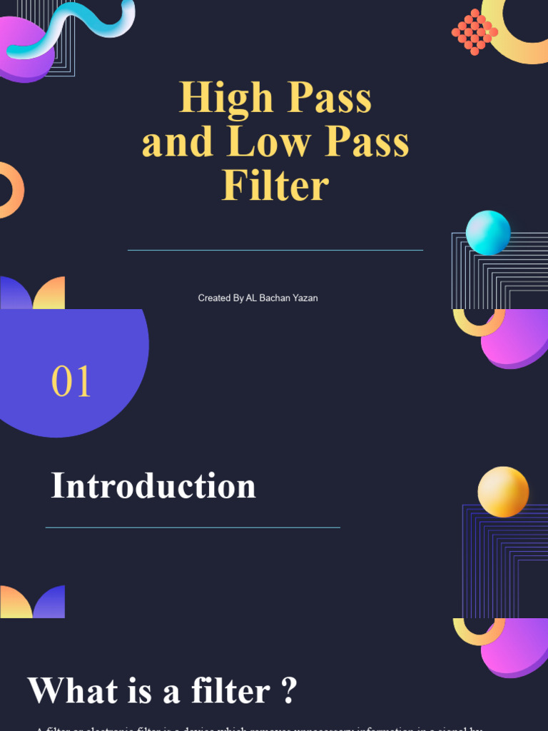 LowPass Filter and HighPass Filter PDF Electronic Filter Low Pass