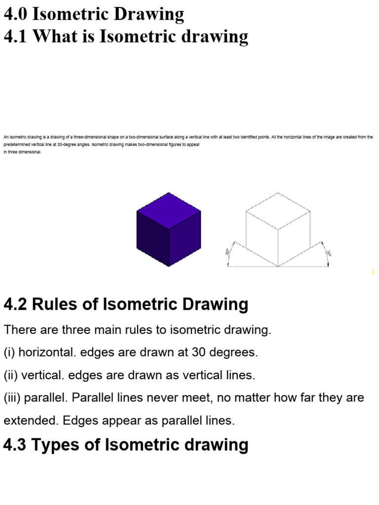 Isometric Drawing Techniques Explained | PDF | Drawing | Shape