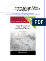 Legal Reasoning and Legal Writing Aspen Cours8Th Edition Richard K Neumann JR Online Ebook Texxtbook Full Chapter PDF