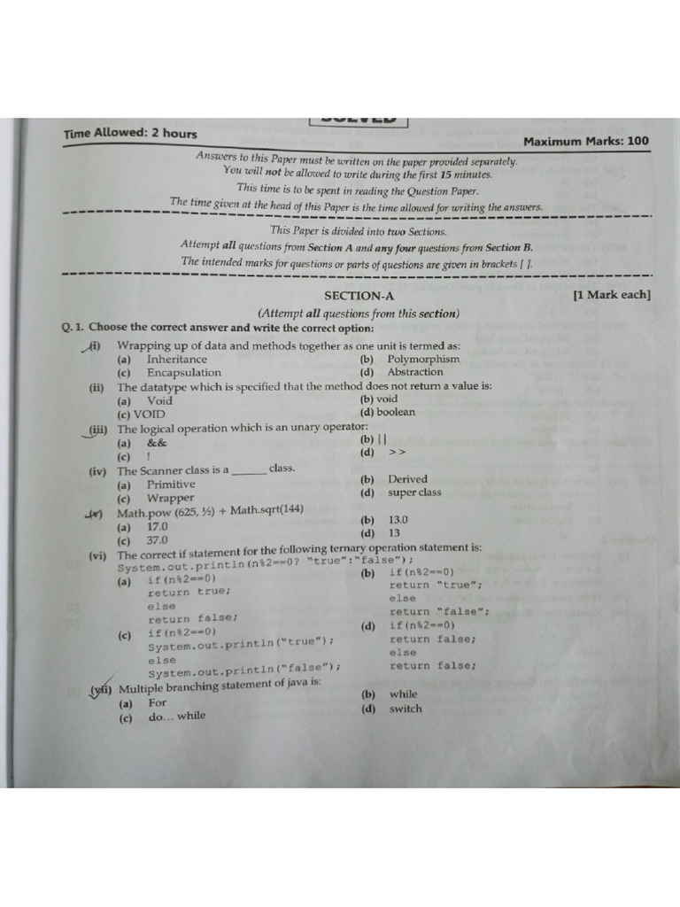 QP Sample 1 | PDF