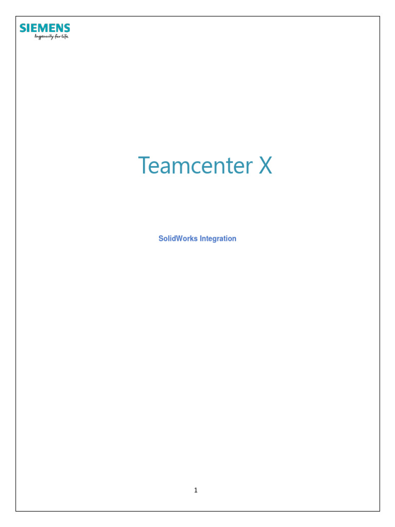 Teamcenter X SolidWorks Integration Guide | PDF | Java (Software ...