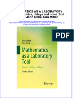 Mathematics As A Laboratory Tool Dynamics Delays and Noise 2Nd Edition John Ohira Toru Milton Online Ebook Texxtbook Full Chapter PDF