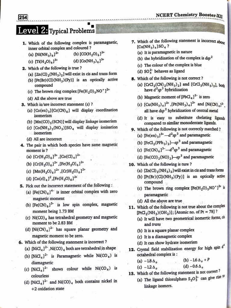 Coordination Compounds Download Free Pdf Coordination Complex