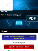 Speed and Motion
