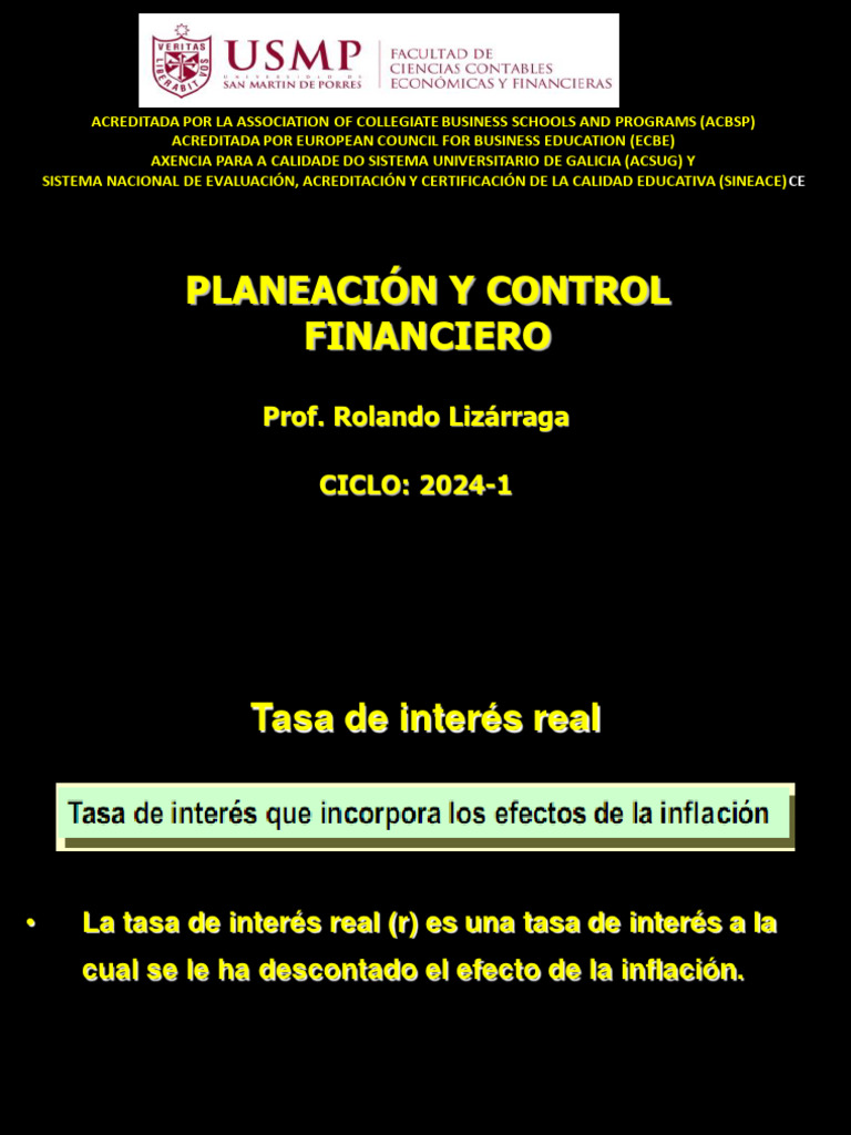 Tasa de Interés Real y Ejercicios | PDF | Tasas de interés | Inflación