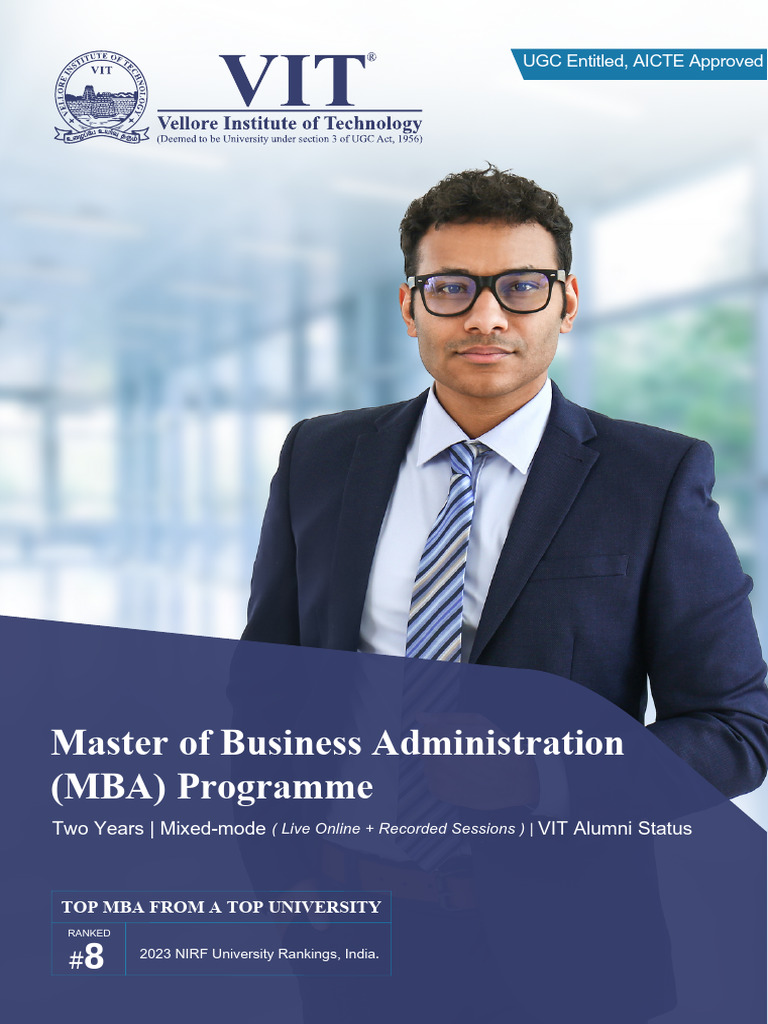 Vit Mba | PDF | Master Of Business Administration | Analytics