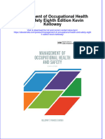 Ebook Management of Occupational Health and Safety Eighth Edition Kevin Kelloway Online PDF All Chapter