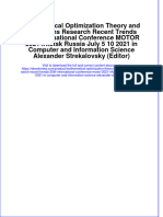 Download Mathematical Optimization Theory And Operations Research Recent Trends 20Th International Conference Motor 2021 Irkutsk Russia July 5 10 2021 In Computer And Information Science Alexander Strekalovsk online ebook  texxtbook full chapter pdf 