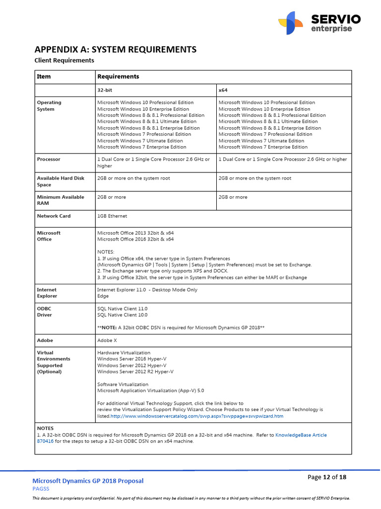 GP Server Requirements | PDF | Hyper V | Microsoft Sql Server