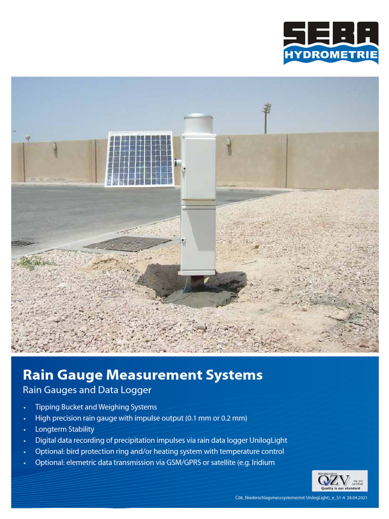 Telemetric Rain Gauge Systems Overview | PDF | Precipitation | Rain