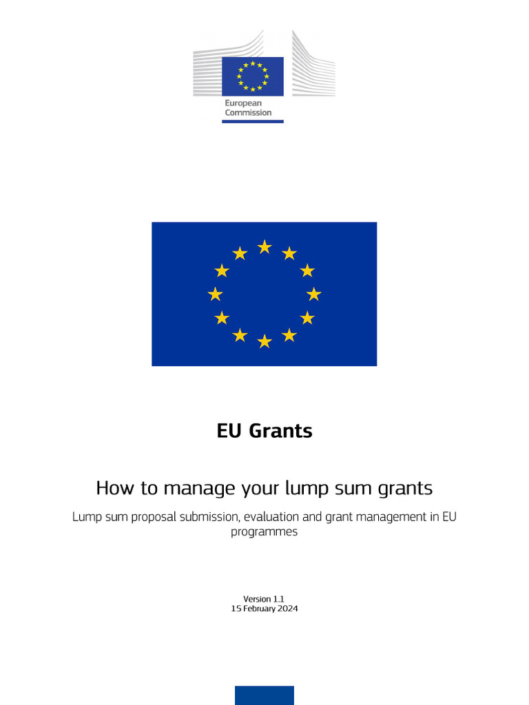 Managing EU Lump Sum Grants Guide | PDF | European Union | Audit