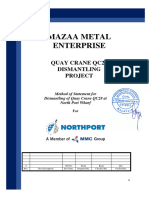 5. Method of Statement - Dismantling of Quay Crane QC28 Rev1 (13 July 2021) - PE Endorsement (1)[1]