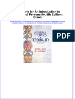 PDF Test Bank For An Introduction To Theories of Personality 8Th Edition Olson Online Ebook Full Chapter