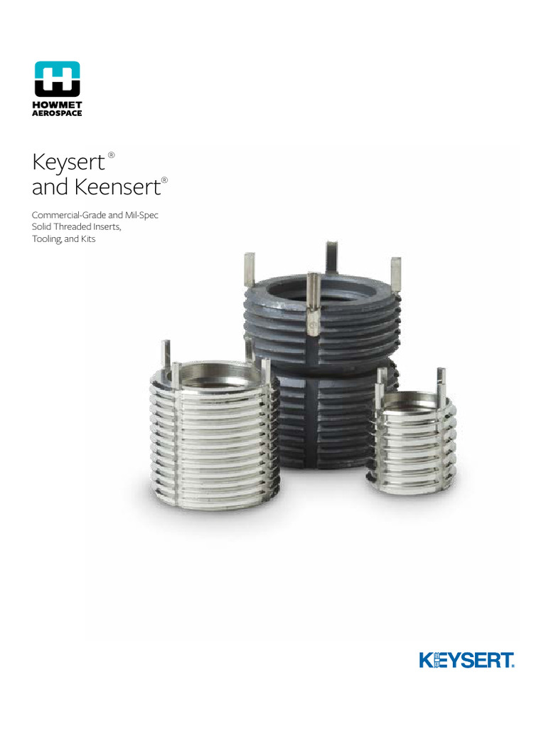 Keysert and Keenserts Catalog | PDF | Drill | Metalworking