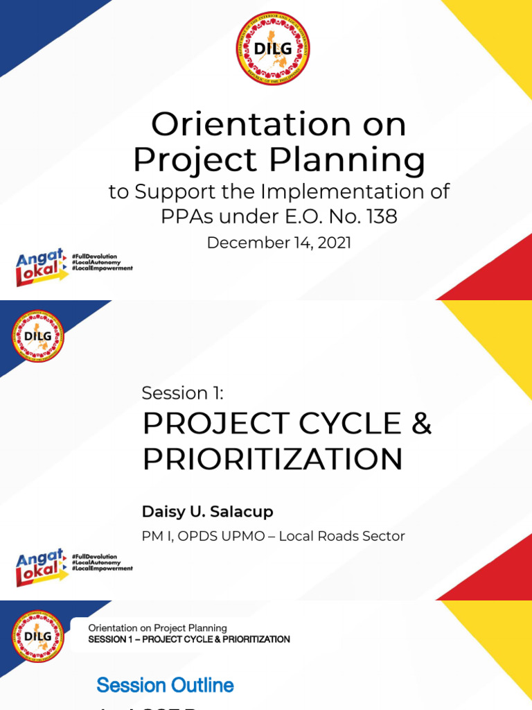 Session 1 - PROJECT CYCLE - PRIORITIZATION | PDF | Life Cycle ...