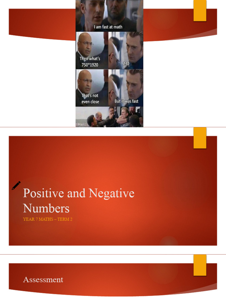 Year 7 Maths: Positive & Negative Numbers | PDF