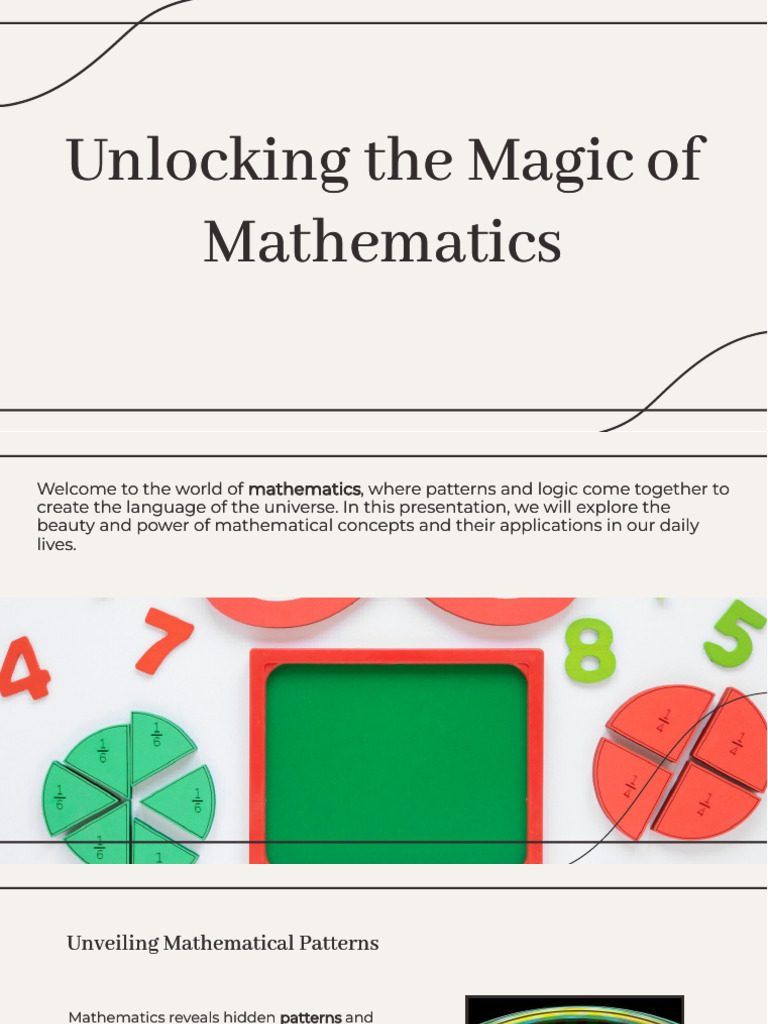Slidesgo Unlocking The Magic of Mathematics 20240521065709octa | PDF
