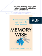 Memory Wise How Memory Works and What To Do When It Doesn T 1St Edition Anne Unkenstein Online Ebook Texxtbook Full Chapter PDF