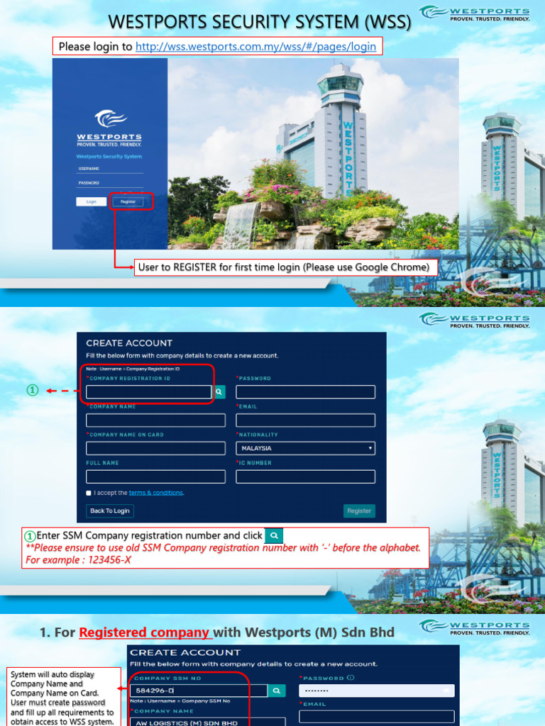 WSS Registration and Permit Application Guide | PDF | Password | Cargo